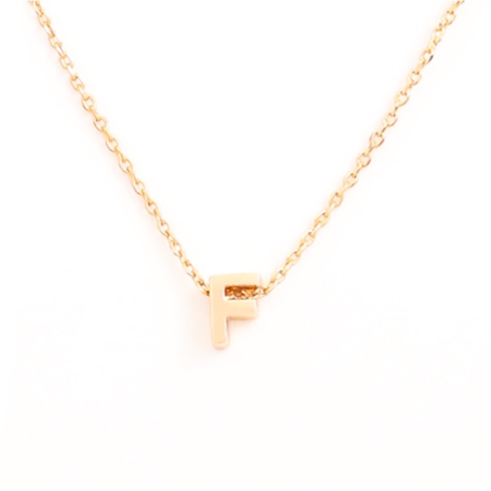 Mini Initial Necklace, F